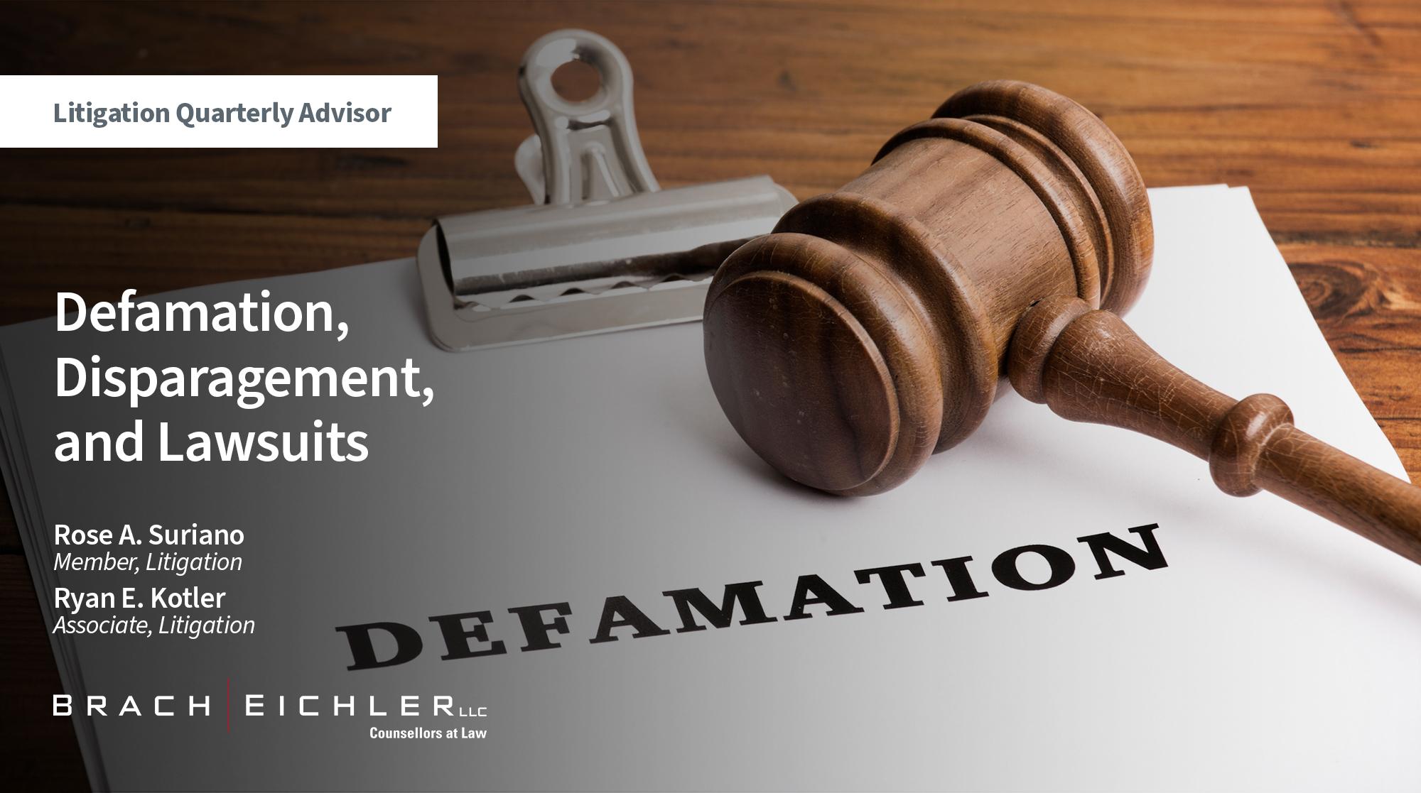 Implications of Defamation Lawsuits in the Digital Age